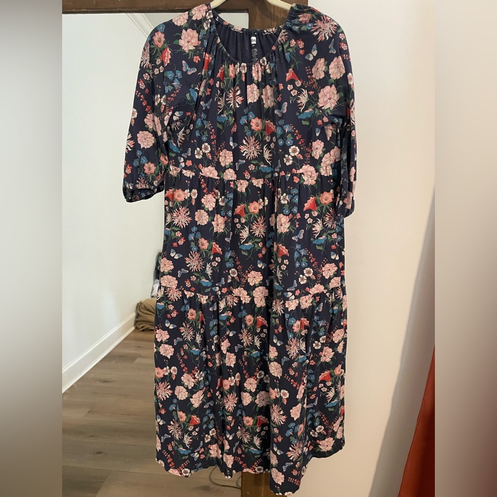 Women’s Tea Collection Cotton Midi Floral Dress